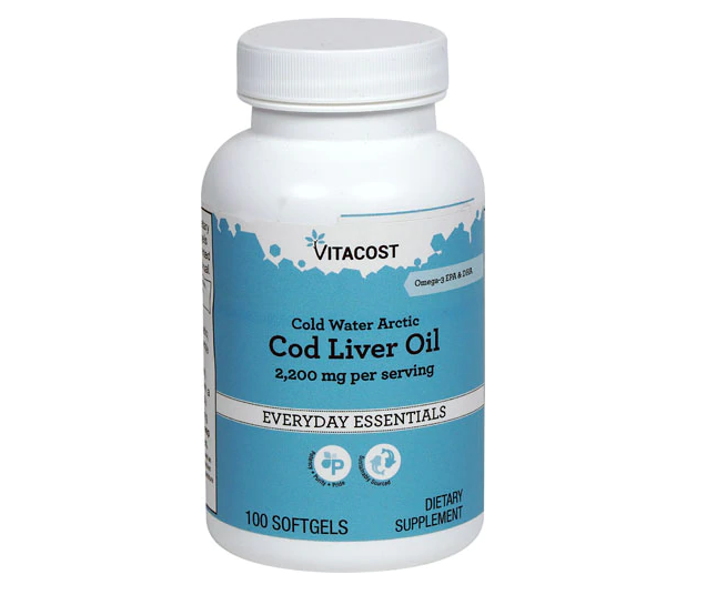 Vitacost Cold Water Arctic Cod Liver Oil 100s gel