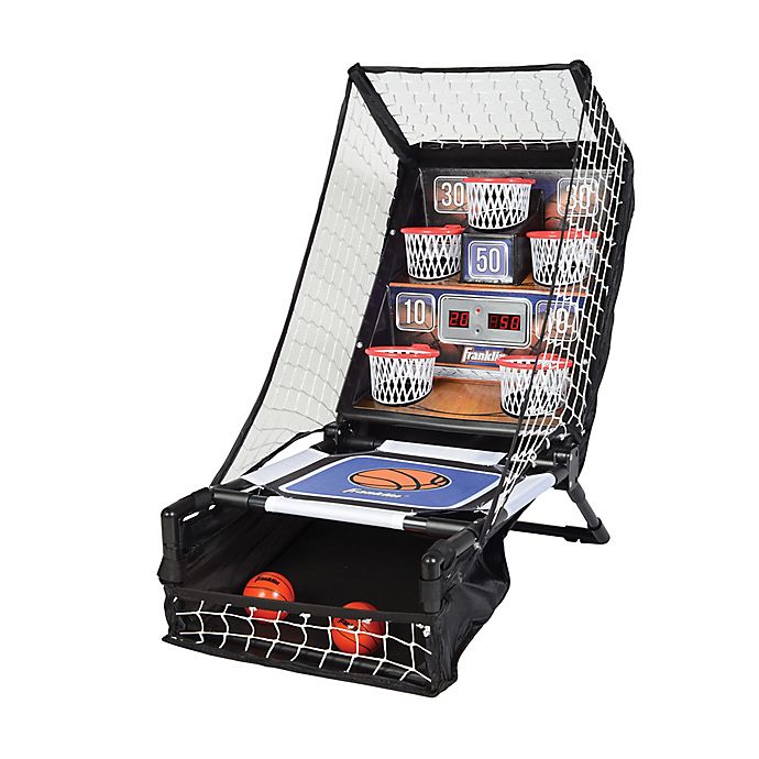 Franklin Sports Electronic Basketball Bounce Jr. in Black Orange