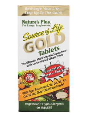 Natures Plus Source of Life GOLD Multi Vitamin Supplement 90 Tablets