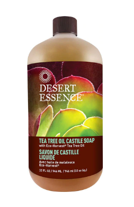 Desert Essence Castile Liquid Soap with Eco Harvest Tea Tree Oil 32 fl oz