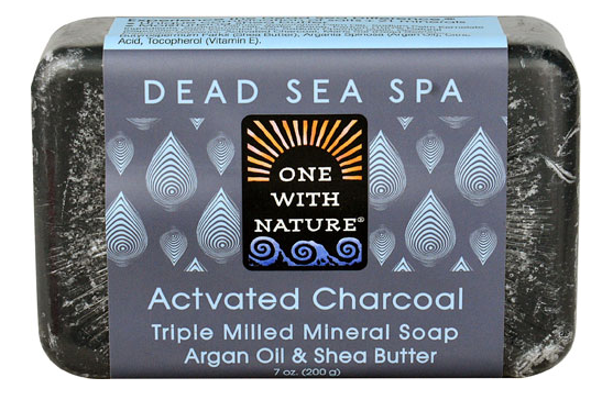 One With Nature Dead Sea Spa Mineral Soap Activated Charcoal 7 oz