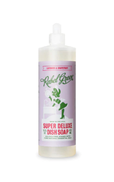 Rebel Green Super Deluxe Dish Soap Lavender and Grapefruit 16 fl oz