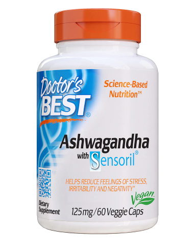 Doctors Best Ashwagandha with Sensoril 125 mg Veggie Capsules 60.0ea