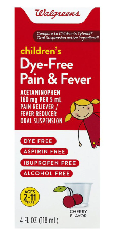 Walgreens Childrens Pain Reliever Dye-Free Cherry4.0oz