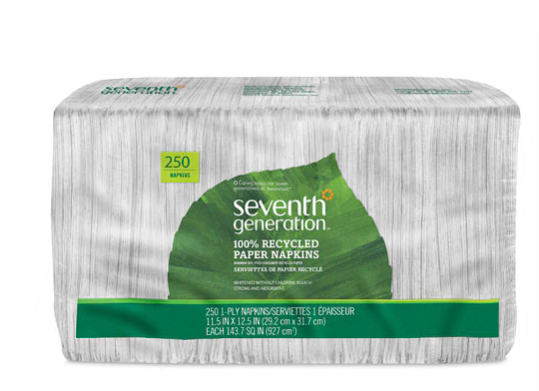 Seventh Generation Napkins 1 Ply White 250 Napkins
