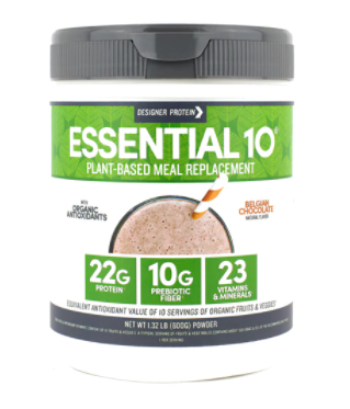 Designer Protein Essential 10 Meal Replacement Belgian Chocolate 1.32lbs