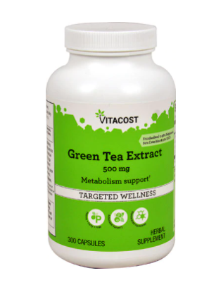 Vitacost Green Tea Extract Standardized 500 mg 300 Capsules