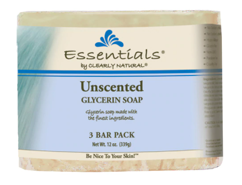 Clearly Naturals Essentials Glycerine Bar Soap Unscented 3 Bars