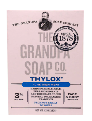 The Grandpa Soap Co Face and Body Bar Soap Thylox Acne Treatment 3.25oz