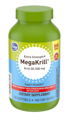 Kroger MegaKrill Extra Strength Krill Oil 500mg Dietary Supplement