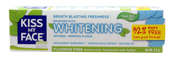 Kiss My Face Whitening Toothpaste Cool Mint Gel 4.5 oz