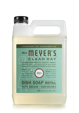 Mrs. Meyers Liquid Dish Refill Basil 48 oz