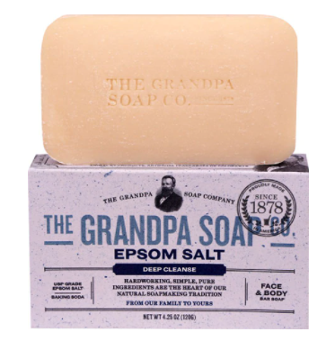The Grandpa Soap Co Face and Body Bar Soap Epsom Salt Deep Cleanse 4.25oz