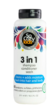 SoCozy Kids 3 in 1 Shampoo Conditioner and Body Wash 10.5 fl oz