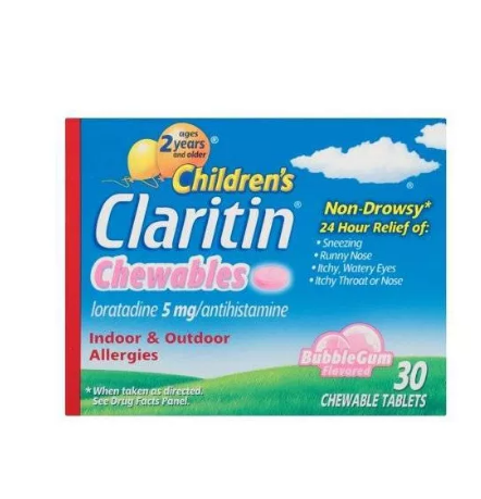 Children's Claritin 24 Hour Allergy Relief Chewable Tablets Bubble Gum 30ct