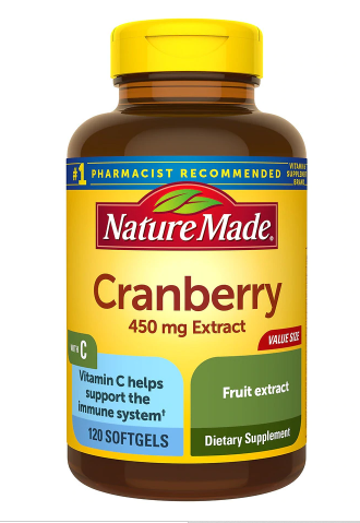 Nature Made Super Strength Cranberry 450mg Extract Softgels 120.0ea