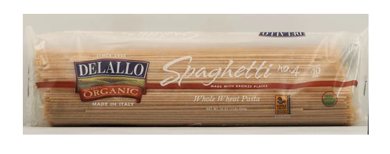 Organic Spaghetti Pasta Delallo WholeWheat No4 1lb