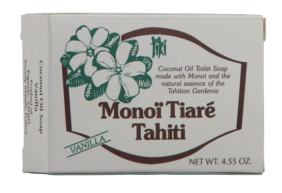 Monoi Tiare Tahiti Toilet Bar Soap Vanilla Coconut Oil 4.6 oz