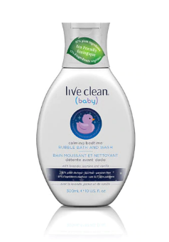 Live Clean Baby Calming Bedtime Bubble Bath and Wash 10 fl oz