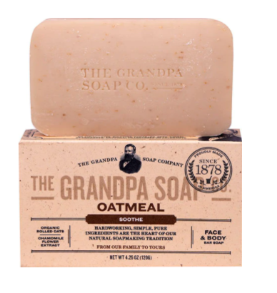 The Grandpa Soap Co Face and Body Bar Soap Oatmeal Soothe 4.25 oz