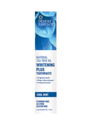Desert Essence Whitening Plus Toothpaste Tea Tree Oil Cool Mint 6.25oz