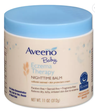 Nighttime Balm with Colloidal Oatmeal Eczema Therapy Aveeno Baby 11oz