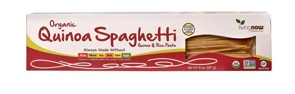 NOW Foods Livingnow Organic Quinoa and Rice Spaghetti Pasta 8 oz