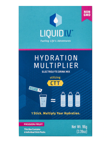 Liquid IV Hydration Multiplier Electrolyte Powder Supplement Mix Passion Fruit
