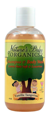 Natures Baby Organics Shampoo and Body Wash Vanilla Tangerine 8 fl oz