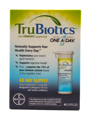 One A Day TruBiotics Daily Probiotic Supplement 45 Capsules