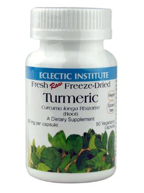 Eclectic Institute Raw Fresh Freeze Dried Turmeric 90 VegCaps