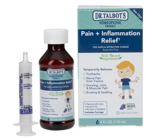 Pain and Inflammation Relief Liquid with Syringe Grape Dr. Talbots 4.0floz