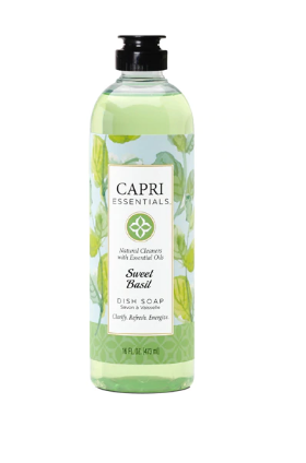 Capri Essentials Dish Soap Sweet Basil 16floz