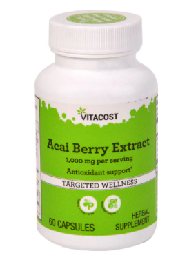 Vitacost Acai Berry Extract 1000 mg per serving 60 Capsules