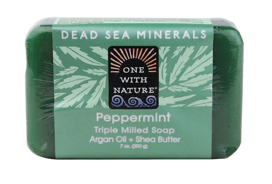 One With Nature Dead Sea Mineral Soap Peppermint 7 oz
