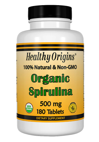 Healthy Origins Organic Spirulina 500mg 180 Tablets