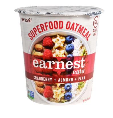 Gluten Free Earnest Eats Superfood Oatmeal Cup 2.35oz 12ct