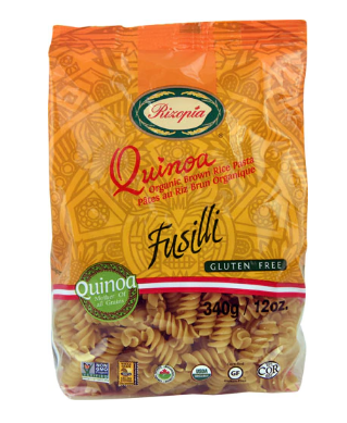 Rizopia Quinoa Organic Brown Rice Fusilli Pasta 12 oz