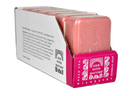 One With Nature Dead Sea Mineral Bar Soap Wildberry 6 Bars