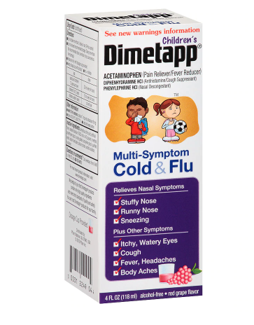 Dimetapp Multi Symptom Cold and Flu Red Grape 4oz