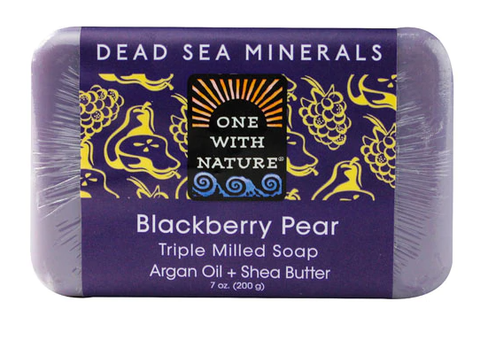 One With Nature Dead Sea Minerals Bar Soap Blackberry Pear 7 oz