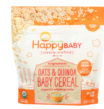 Happy Baby Baby Cereal Oats and Quinoa 7oz