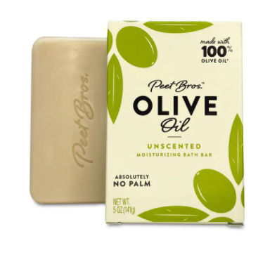 Peet Bros Olive Oil Bar Soap Unscented 5 oz