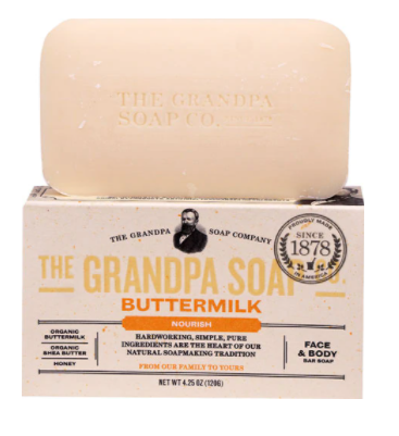 The Grandpa Soap Co Face and Body Bar Soap Buttermilk Nourish 4.25 oz