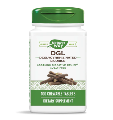 Nature s Way DGL Deglycyrrhizinated Licorice 100 Chewable Tablets