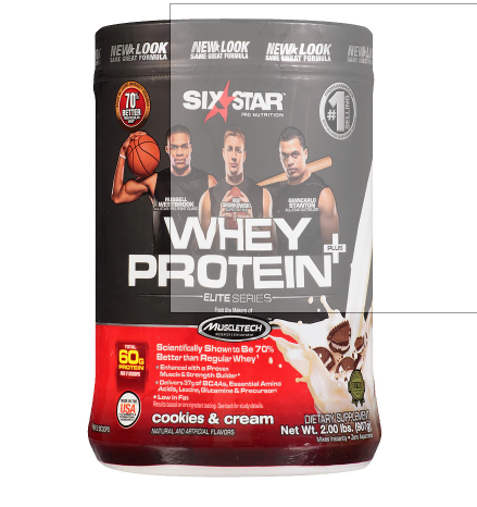 Six Star Whey Protein Plus Elite Series Cookies and Cream 2.0lb