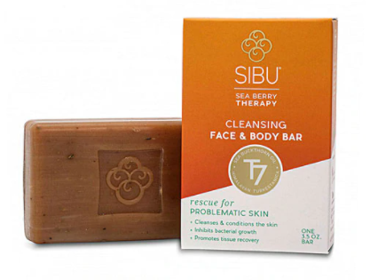 Sibu Beauty Cleansing Face and Body Bar Sea Buckthorn 3.5 oz