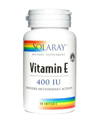 Solaray Vitamin E Dietary Supplement 400 IU 50 Softgels