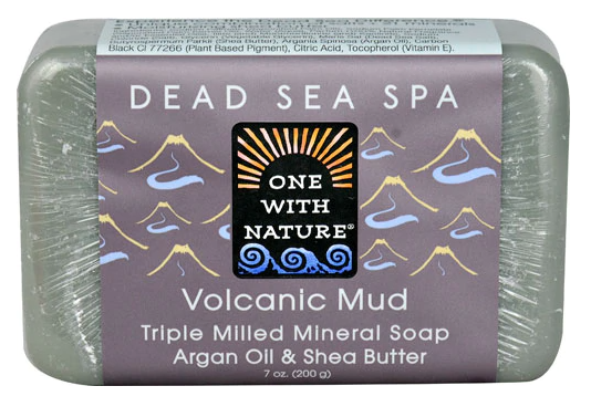 One With Nature Dead Sea Spa Mineral Soap Volcanic Mud 7 oz