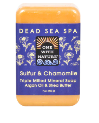 One With Nature Dead Sea Spa Mineral Soap Sulfur and Chamomile 7 oz